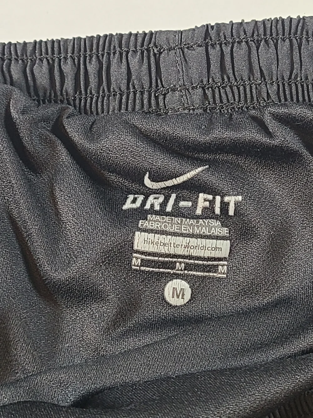 Nike Black Womens Athletic Dri Fit Shorts with Purple Trim Size M